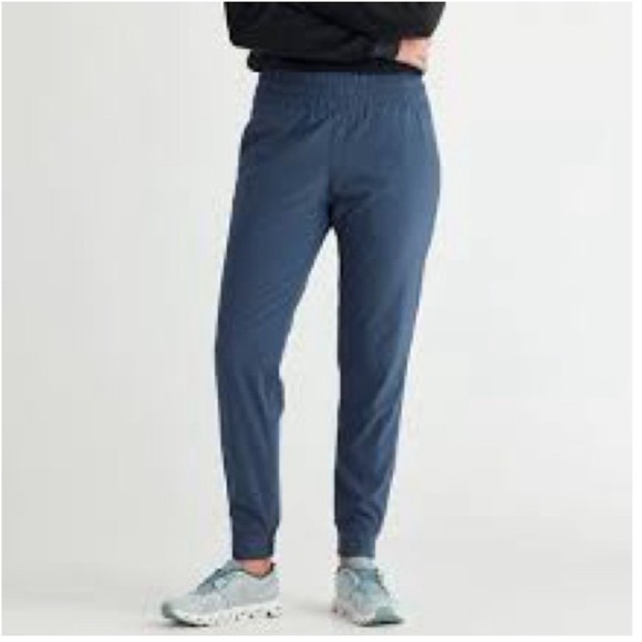 Free Fly Pants - Free Fly Jogger Breeze Pull-On L Blue Activewear Hiking Style 7189